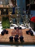 Verre viking,hnefatafl,10ème siècle,carolingien,jeu viking