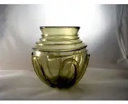 Bowl with decorative glass yarn 6th C