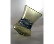 Wobbly glass with blue glass yarn 6-11th