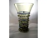 Beaker with blue yarn glass 13th C