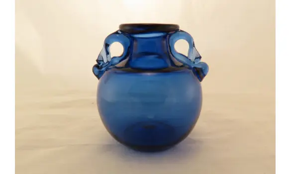 Petite aryballe bleue