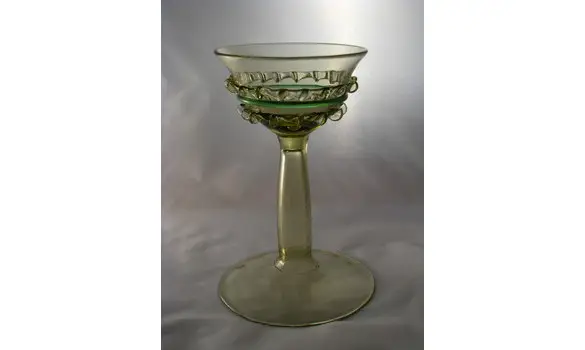 Cup with green glass yarn 14th C